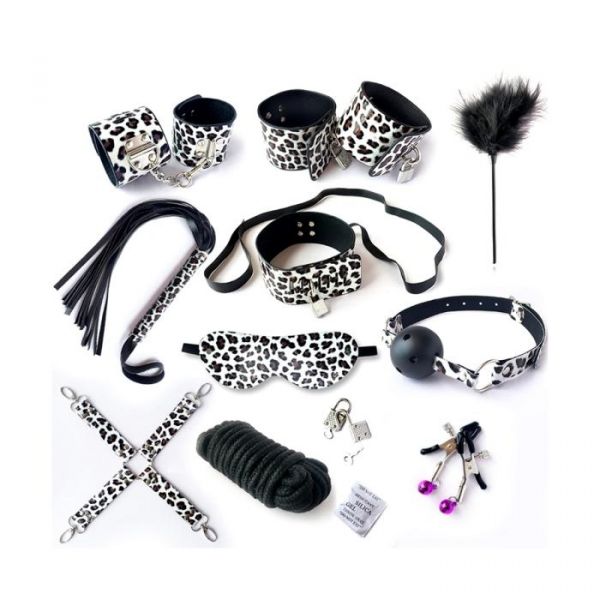 Ver más sobre Sado y bondage KIT BONDAGE LEOPARDO 10 PIEZAS, Argentina