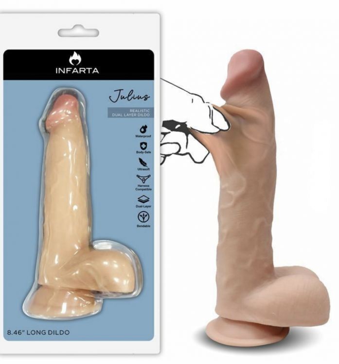 Ver más sobre Consoladores Dildo Dual Layer Pellizcable Vertebrado Julius, Argentina