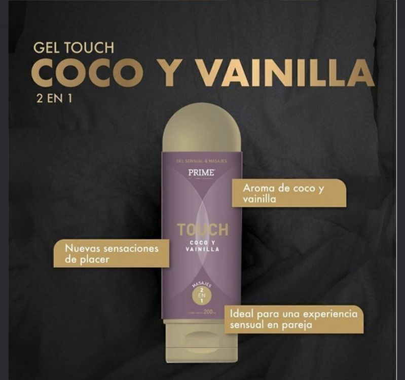 Ver más sobre Cosmética y geles Prime Gel Touch 2 En 1 Coco Y Vainilla 200 Ml, Argentina