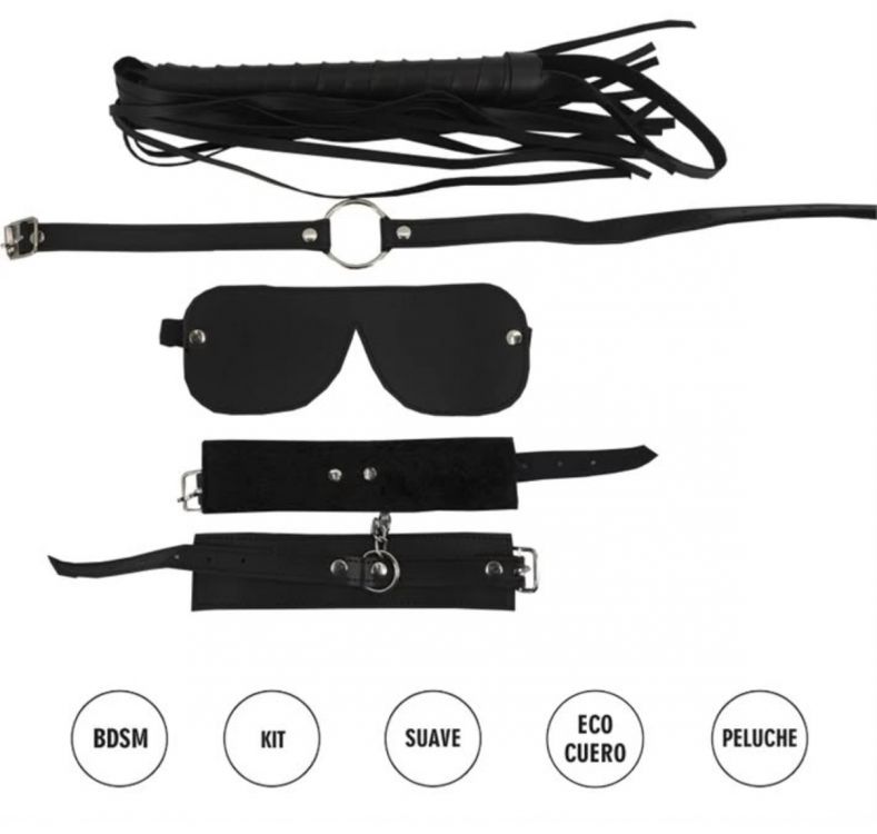 Ver más sobre Sado y bondage KIT BONDAGE 4 PIEZAS NEGRO, Argentina