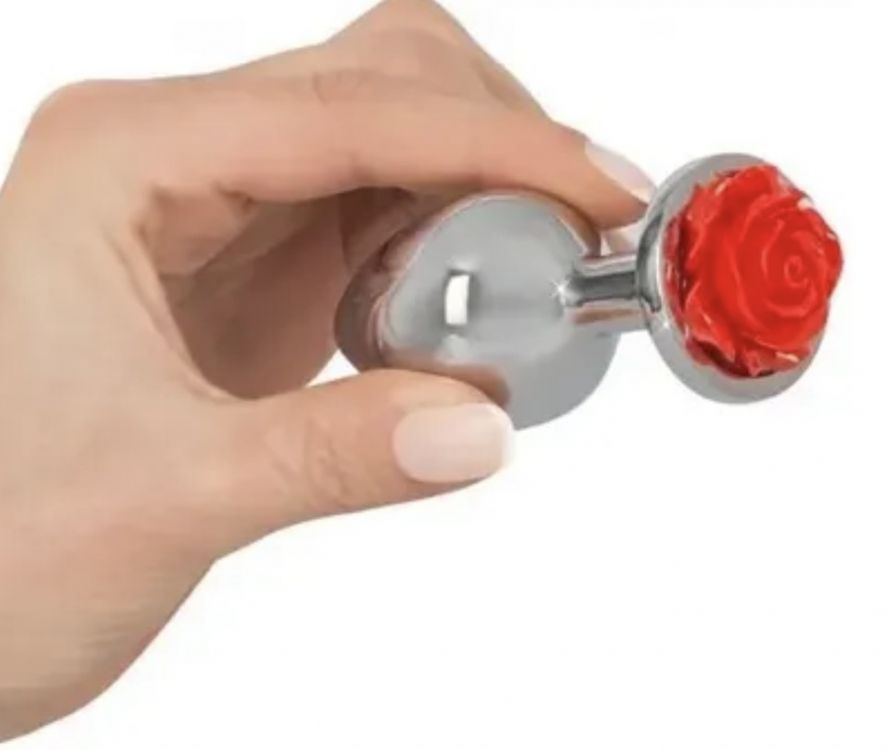 Ver más sobre Juguetes y accesorios Plug Anal Acero Flor Rosa Roja talle S, Argentina