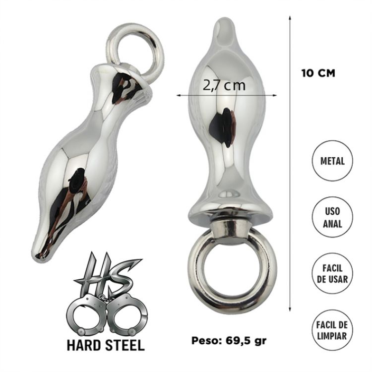 Ver más sobre Juguetes Plug anal metalico con aro extractor Small, Argentina