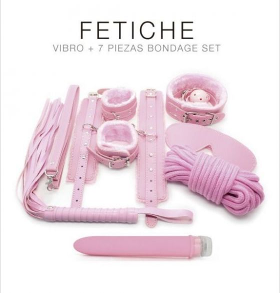 KIT BONDAGE 8 piezas Rosa | Sado y bondage | BDSM