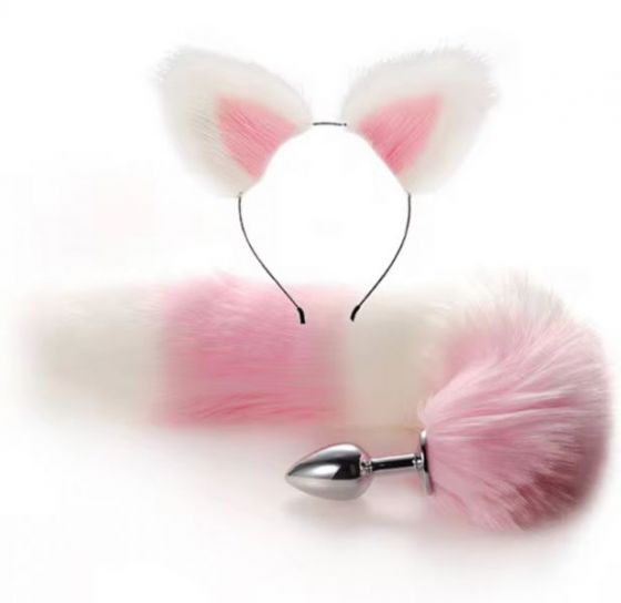 PLUG ANAL ACERO COLA DE ZORRO +VINCHA | Juguetes y accesorios | Anal