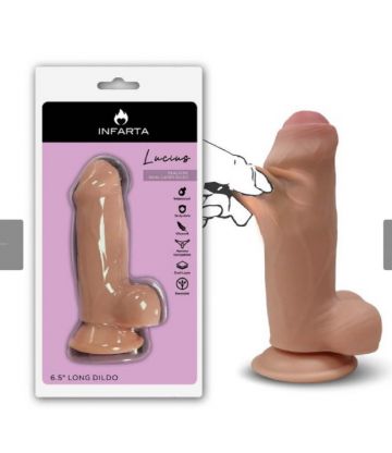 Dildo Dual Layer Pellizcable Vertebrado Lucius | Consoladores | Dildo con ventosa
