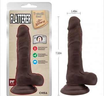 FLATTERER MULATO Real Skin | Consoladores | Dildo con ventosa