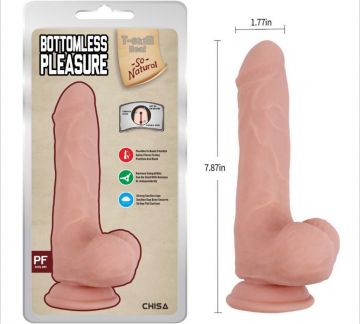 BOTTOMLESS PLEASURE NATURAL Real Skin | Consoladores | Dildo con ventosa
