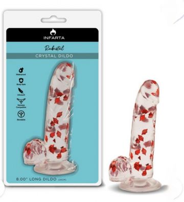 Crystal Dildo Rubistal | Consoladores | Dildo con ventosa