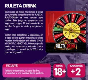RULETA DRINK ADULTO | Chascos p/ Despedidas | Despedida de solteros y solteras