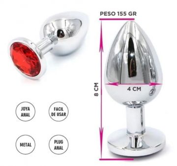 Plug Anal Acero Grande XL | Juguetes y accesorios | Anal