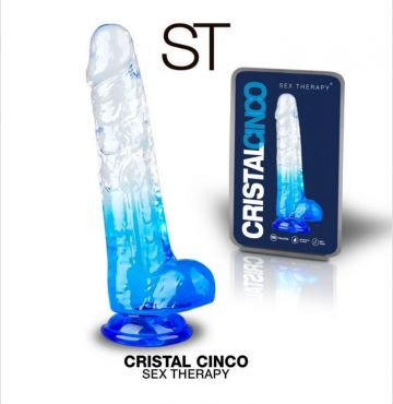 Nuevo Dildo transparente Cristal 5 | Consoladores | Dildo con ventosa