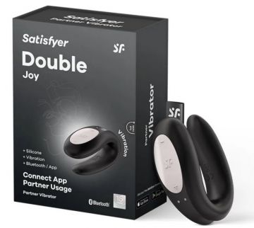 DOBLE ESTIMULADOR CON CONTROL VIA APP SATISFYER DOUBLE JOY BLACK | Juguetes | Smart toys