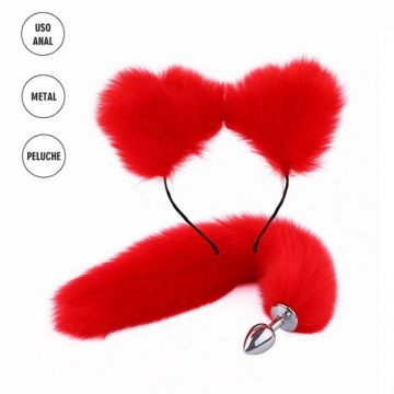 PLUG ANAL COLA  DE ZORRO + VINCHA ROJO | Juguetes | Anal