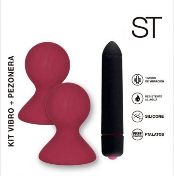 Estimulador para pezones KIT VIBRO +PEZONERA | Vibradores | Clitorial/ Pezones