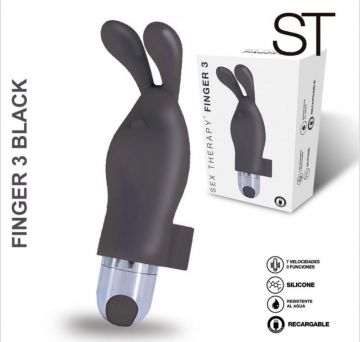 Estimulador de clitoris FINGER 3 Black | Vibradores | Clitorial/ Pezones