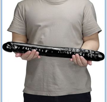 Consolador anal doble gigante negro, tapón anal flexible, juguete sexual for mujeres, hombres y parejas. | Dildo y Más | Dildo con ventosa